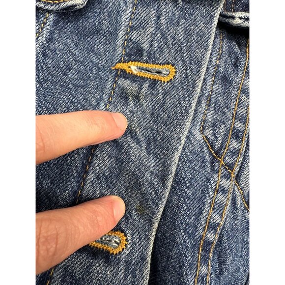 Vintage Levis Medium Jean Jacket Blue Denim Trucker Western Made In USA 1980s - Picture 8 of 10